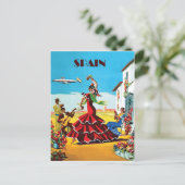 Spanje, traditionele dans en muziek,  luchtvaartma briefkaart (Staand voorkant)
