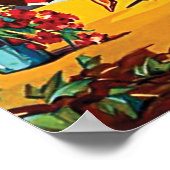 Spanje, traditionele dans en muziek,  luchtvaartma poster (Hoek)