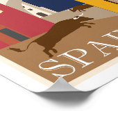 Spanje Travel Bull  Poster (Hoek)