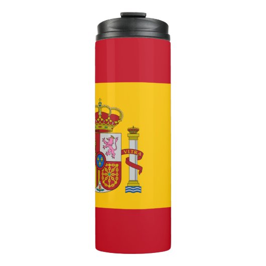 Spanje Travel Mug, patriottische Spaanse vlag Thermosbeker (Voorkant)