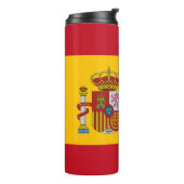 Spanje Travel Mug, patriottische Spaanse vlag Thermosbeker (Gedraaid links)