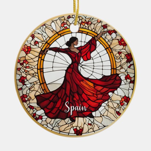 Spanje Vakantie Souvenir Keramisch Ornament (Voorkant)
