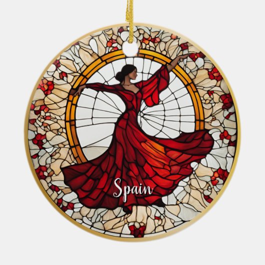 Spanje Vakantie Souvenir Keramisch Ornament (Achterkant)