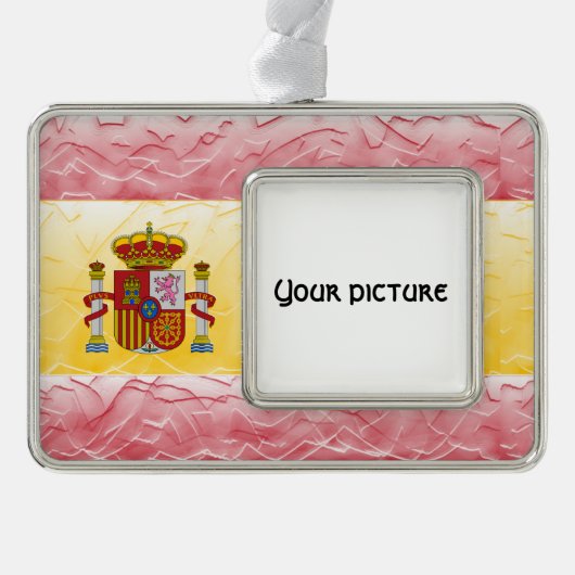 Spanje Verzilverd Omlijst Ornament (Voorkant)