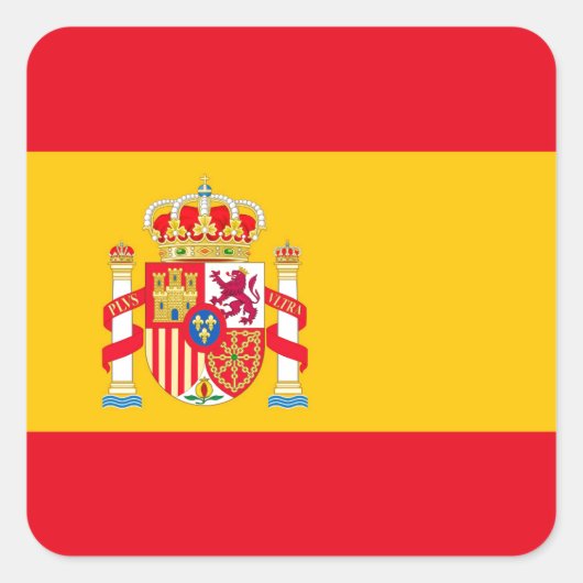 Spanje Vierkante Sticker (Voorkant)