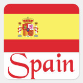 Spanje Vierkante Sticker (Voorkant)