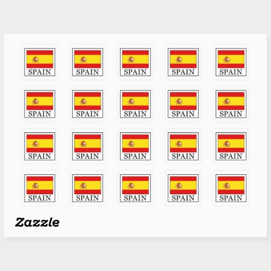 Spanje Vierkante Sticker (Vel)