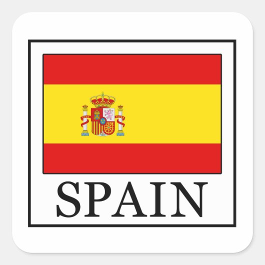 Spanje Vierkante Sticker (Voorkant)