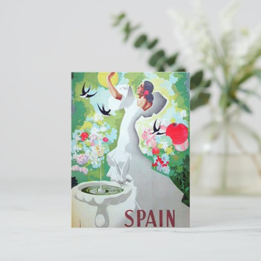 Spanje Vintage Image Briefkaart (Staand voorkant)