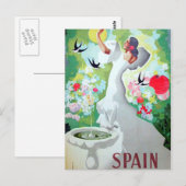 Spanje Vintage Image Briefkaart (Voorkant / Achterkant)