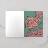 Spanje Vintage oude kaart (Buiten Laag)