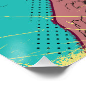 Spanje Vintage oude kaart Perfect Poster (Hoek)