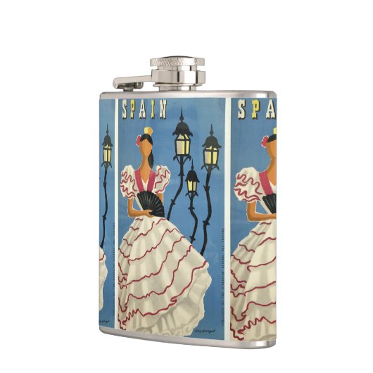 SPANJE Vintage Reiskolf Heupfles (Links)