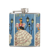 SPANJE Vintage Reiskolf Heupfles (Voorkant)