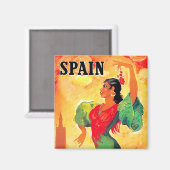 Spanje vintage reismagneet magneet (Voorkant / Achterkant)