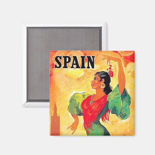 Spanje vintage reismagneet magneet (Voorkant / Achterkant)