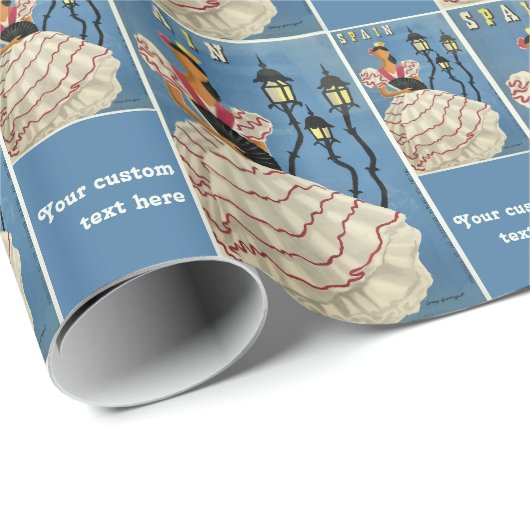 SPANJE Vintage Reispapier Cadeaupapier (Rol Hoek)