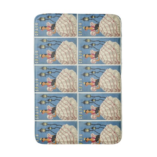 SPANJE Vintage Travel badmatten (Voorkant Verticaal)