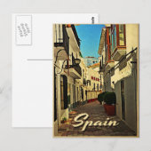 Spanje Vintage Travel Briefkaart (Voorkant / Achterkant)