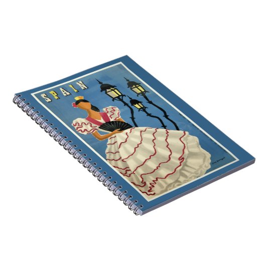 SPANJE Vintage Travel-laptop Notitieboek (Rechterzijde)