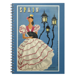 SPANJE Vintage Travel-laptop Notitieboek
