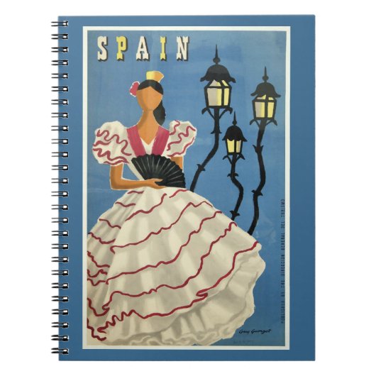 SPANJE Vintage Travel-laptop Notitieboek (Voorkant)