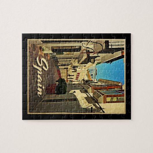 Spanje Vintage Travel Legpuzzel (Horizontaal)