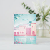 Spanje Vintage Travel Poster - Art Briefkaart (Staand voorkant)