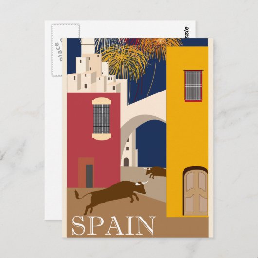 spanje - vintonijnreis briefkaart (Voorkant / Achterkant)