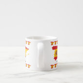 Spanje Vlag binnen kaart Souvenir Design Espresso Kop (Achterkant)