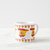 Spanje Vlag binnen kaart Souvenir Design Espresso Kop (Voorkant rechts)