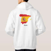 Spanje Vlag binnen kaart Souvenir Design Hoodie (Achterkant)