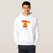 Spanje Vlag binnen kaart Souvenir Design Hoodie (Voorkant volledig)