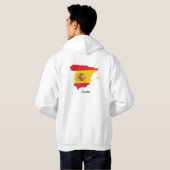 Spanje Vlag binnen kaart Souvenir Design Hoodie (Achterkant volledig)