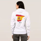 Spanje Vlag binnen kaart Souvenir Design Hoodie (Achterkant volledig)