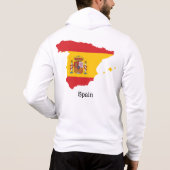 Spanje Vlag binnen kaart Souvenir Design Hoodie (Achterkant)