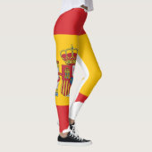 Spanje Vlag binnen kaart Souvenir Design Leggings (Rechts)