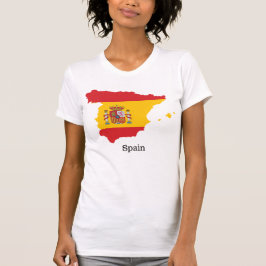 Spanje Vlag binnen kaart Souvenir Design T-shirt