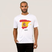 Spanje Vlag binnen kaart Souvenir Design T-shirt (Voorkant volledig)