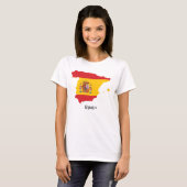 Spanje Vlag binnen kaart Souvenir Design T-shirt (Voorkant volledig)