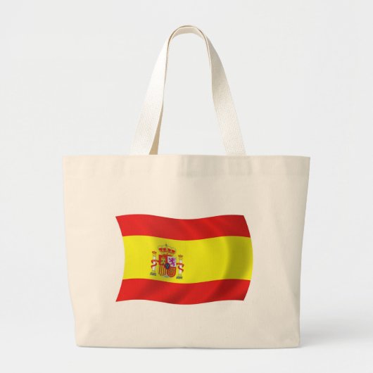 Spanje Vlag Boodschappentas Grote Tote Bag (Voorkant)