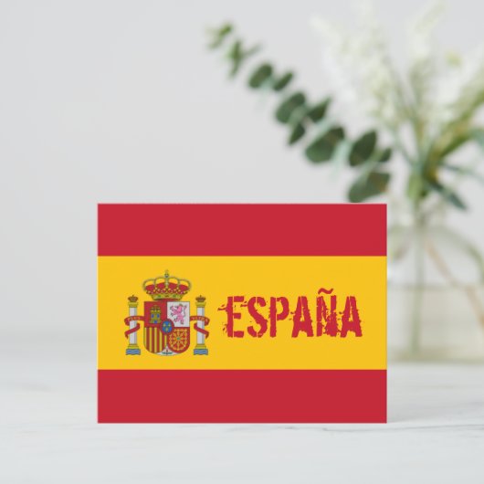spanje vlag briefkaart (Staand voorkant)
