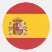 Spanje Vlag Classic Ronde Sticker (Voorkant)