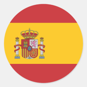 Spanje Vlag Classic Ronde Sticker
