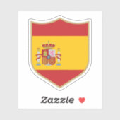 Spanje Vlag Embleem Patriottische Reizen Sticker (Vel)