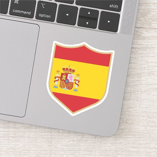 Spanje Vlag Embleem Patriottische Reizen Sticker (Detail)