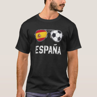 Spanje Vlag & Football Sunglass Spaniard Fan T-shirt