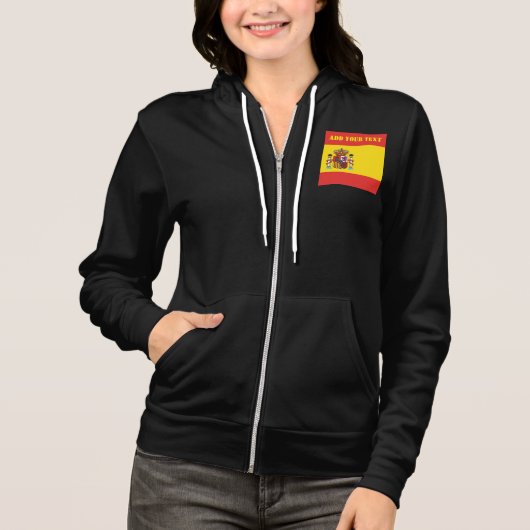 Spanje Vlag Football Voetbal Patriottisch Spaans Hoodie (Voorkant)