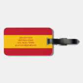 Spanje Vlag Gepersonaliseerde moderne reisbagage Bagagelabel (Achterkant horizontaal)