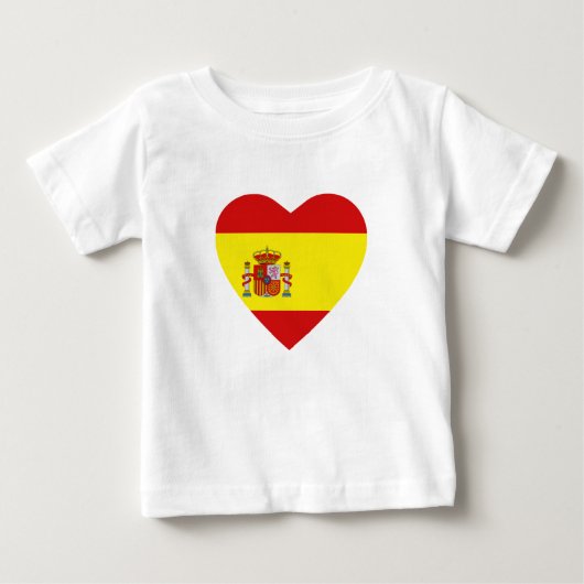 Spanje Vlag Hart T-shirt (Voorkant)